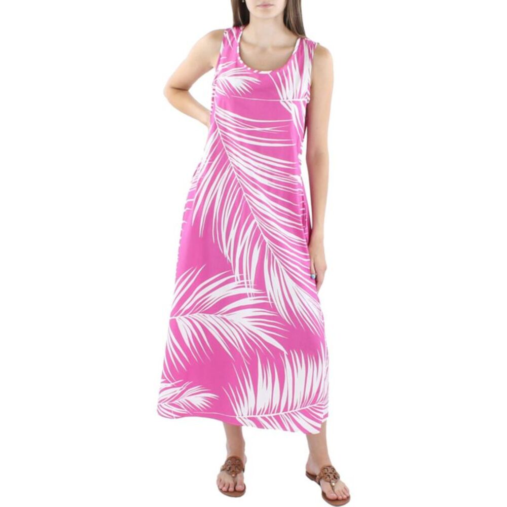 MAX MARA  STUDIO Womens Pink Unlined Back Pullover Sleeveless Maxi Dress 10